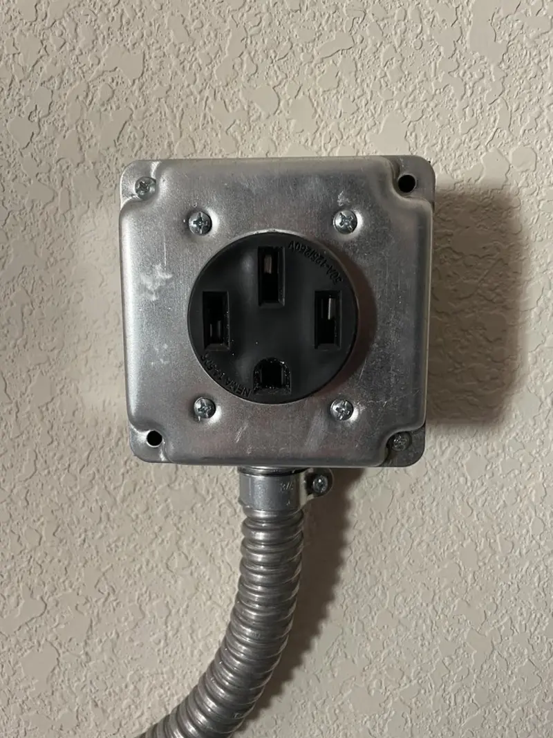 NEMA 14-50 outlet installed for Smart Home Electrical in Monona
